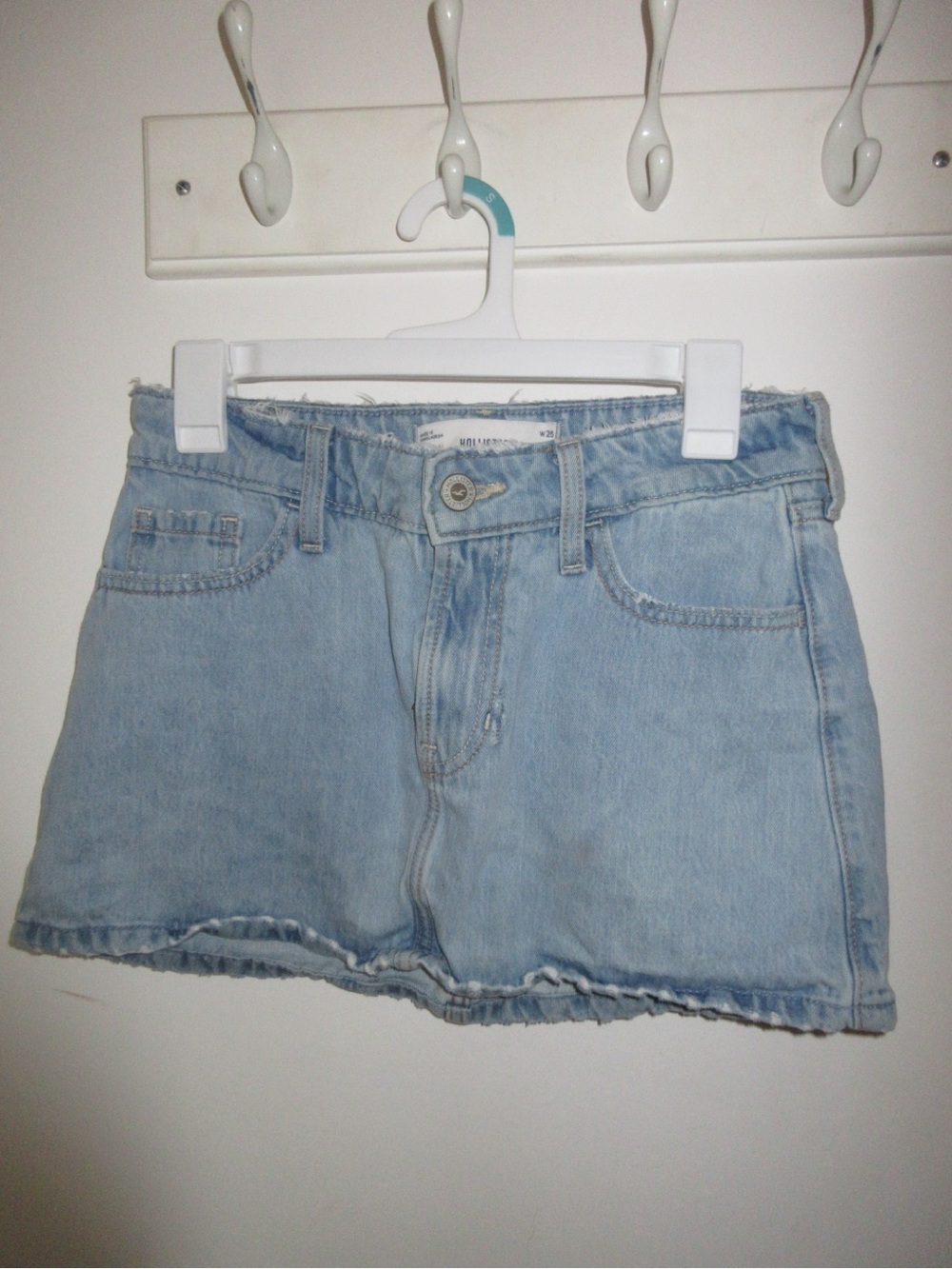 Hollister Light Blue Denim Mini Skirt